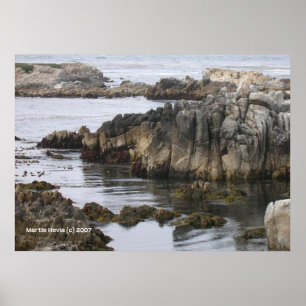 Póster Rochas no mar