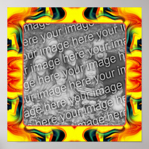 Poster Rochas Verdes Amarelas Criam a sua própria Foto