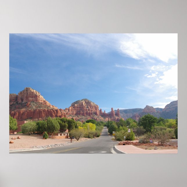 Póster Rochas Vermelhas de Sedona (Frente)