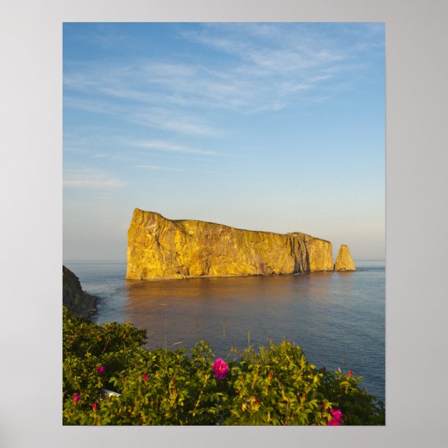 Poster Rocher Perce (Rocha Perce), Quebec, Canadá. (Frente)