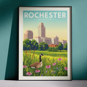 Poster Rochester Minnesota Antiga