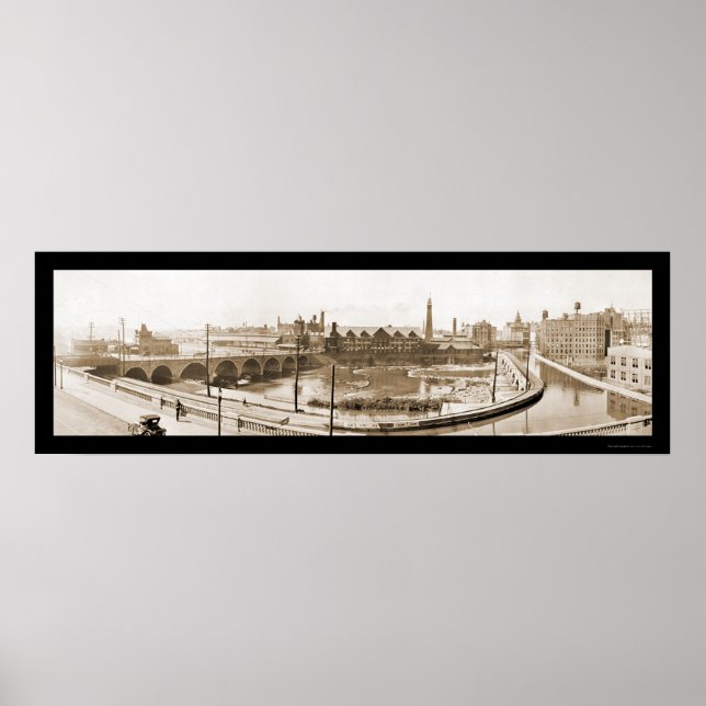 Poster Rochester, NY River Photo 1914 (Frente)
