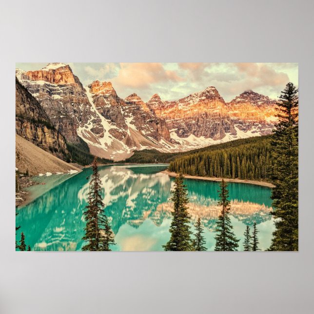 Poster Rochosas Canadenses estilizadas (Frente)
