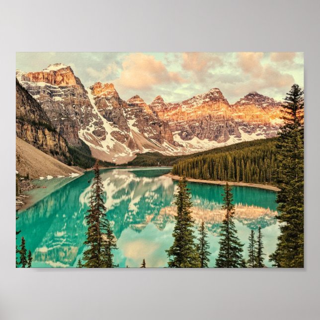 Poster Rochosas Canadenses estilizado (Frente)
