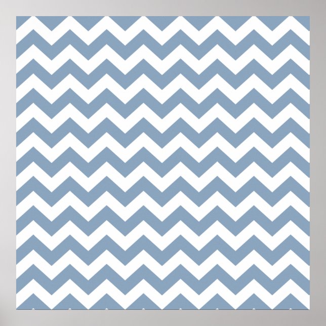 Poster Rock Blue Safari Chevron (Frente)
