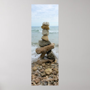 Poster Rock Cairn (Pilar) - Ilha de Mackinac, Michigan