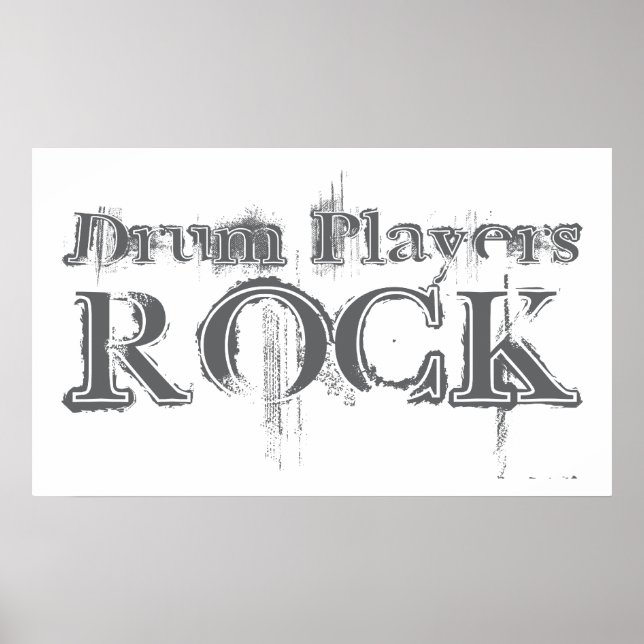 Póster Rock De Jogadores De Tambor (Frente)