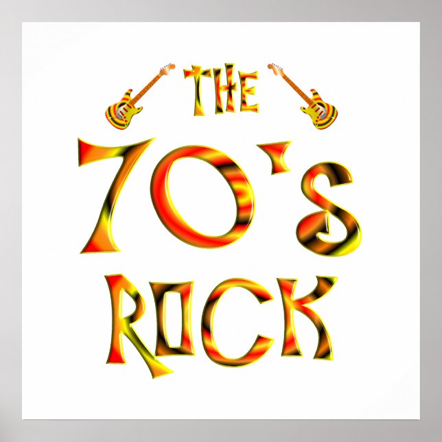 Poster Rock dos anos 70 (Frente)