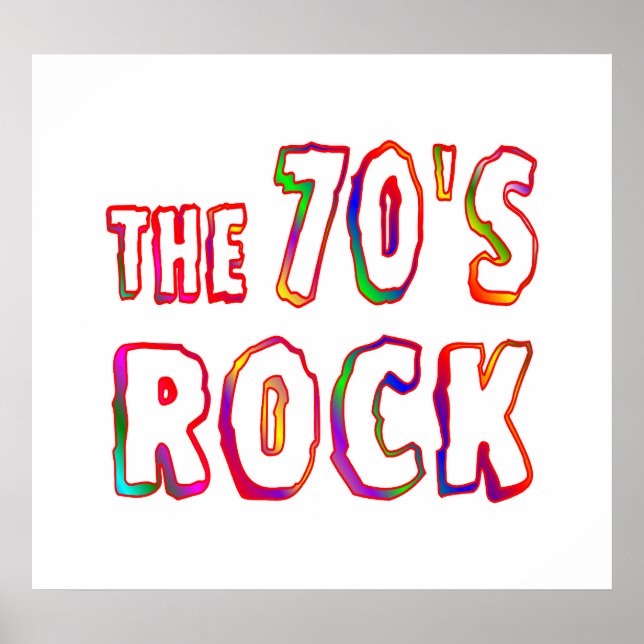 Póster Rock dos anos 70 (Frente)