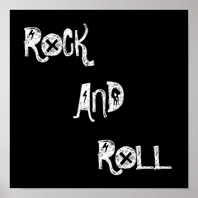 PÓSTER ROCK, E, ROLL (Frente)
