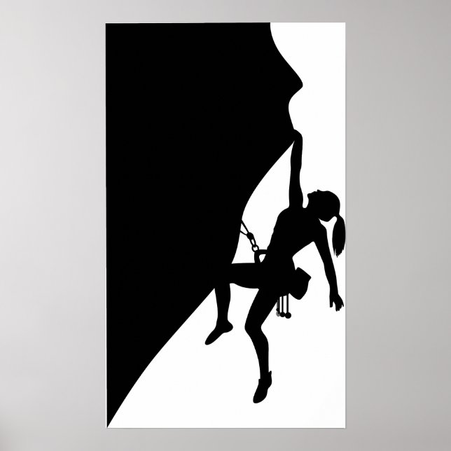 Poster Rock Escalbing Silhouette (Frente)