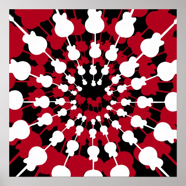 Póster rock guitars mandala (Frente)