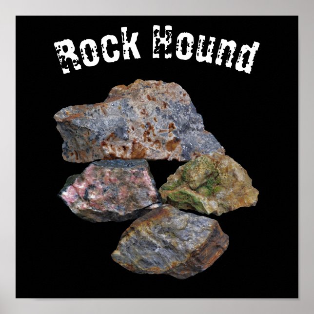 Poster Rock Hound Mineral Collectors Funny (Frente)