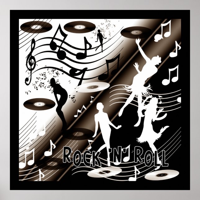 Poster Rock 'N' Roll Dance Music (Frente)