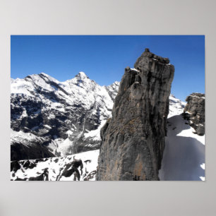 Póster Rock na montanha Schilthorn