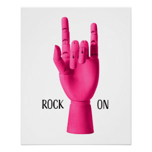 Póster Rock On. Poster Brilhante