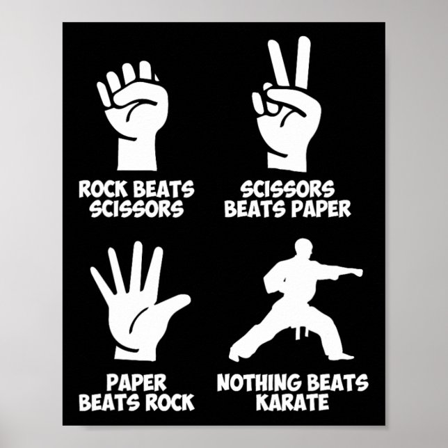 Poster Rock Paper Nada Bate Karate (Frente)