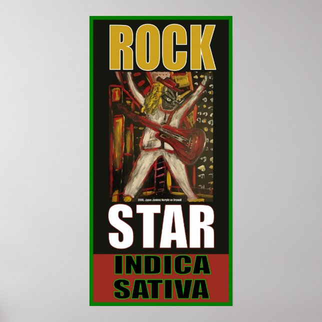 PÓSTER ROCK STAR INDICA SATIVA (Frente)