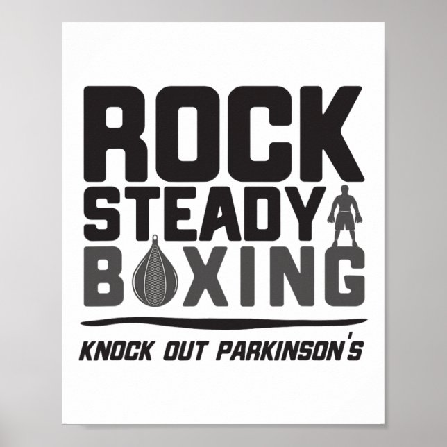 Poster Rock Steady Boxing para acabar com Parkinson (Frente)