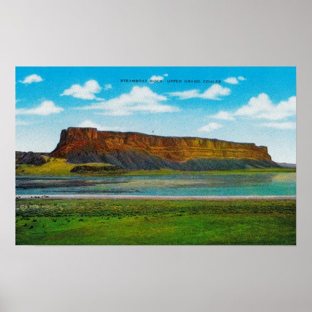 Poster Rock Steamboat, Barragem de Grand Coulee Superior (Frente)