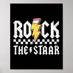 Poster Rock The Staar Motivational Testing Day For Teache