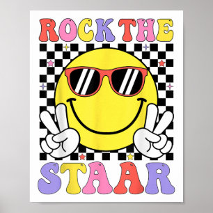 Poster Rock The Staar Test Day Motivational Teacher Testi
