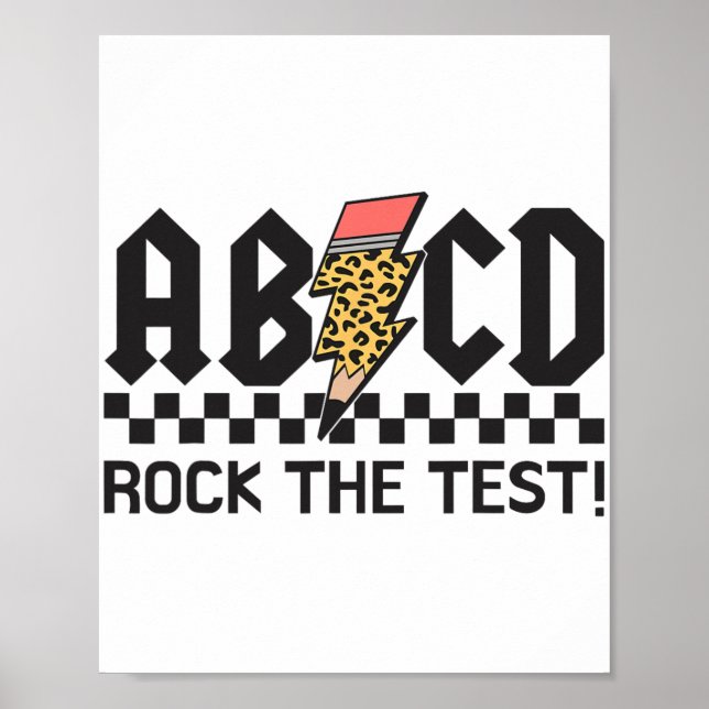 Poster Rock The Test Abcd Testing Day Professors Meninas (Frente)