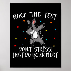 Poster Rock the Test Não Stress Apenas faça o seu melho