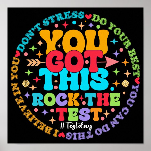 Poster Rock The Test Teacher Day You Have This (Frente)