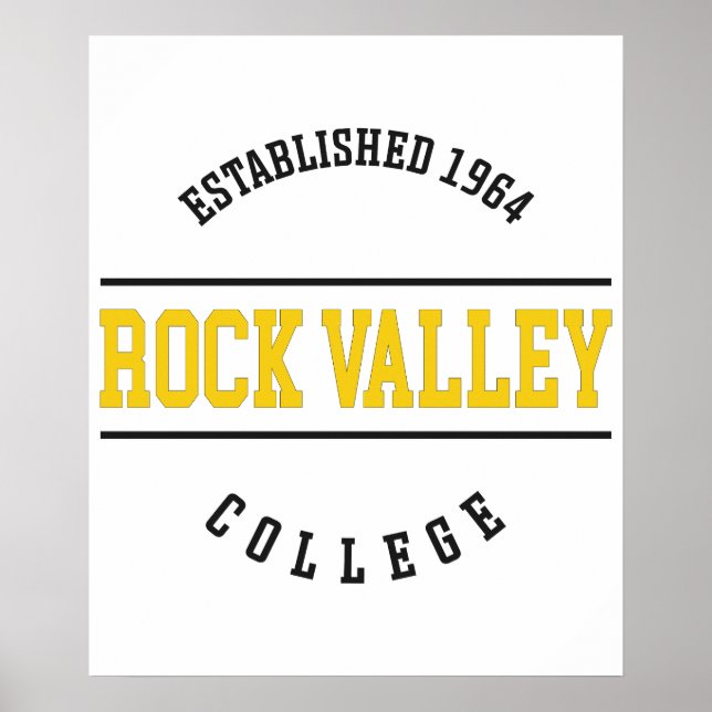 Poster Rock Valley College - RVC Ouro Eagles (Frente)