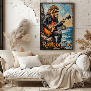 Poster Rocker Costeiro: Leão na Borda