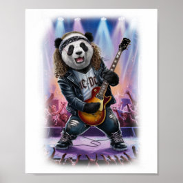 Poster Rocker playing the Electric Guitar on a