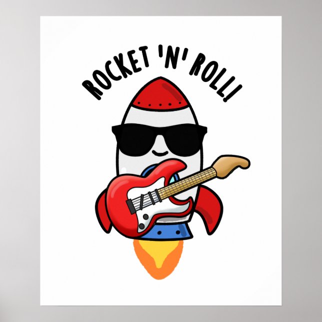 Poster Rocket E Roll Funny Rocket Pun (Frente)