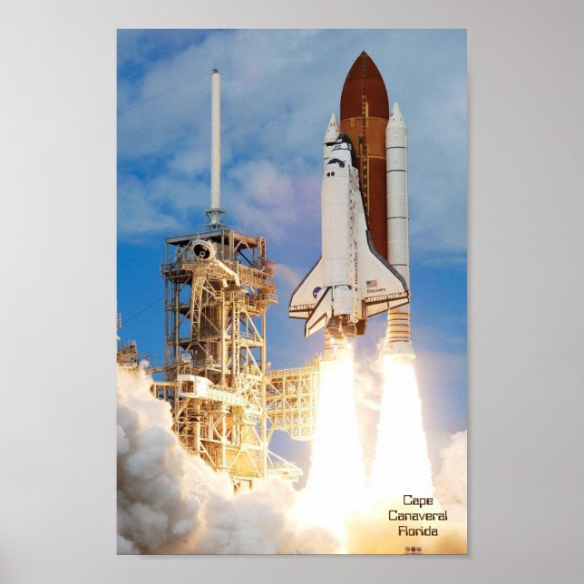 Poster Rocket Launch Florida EUA (Frente)