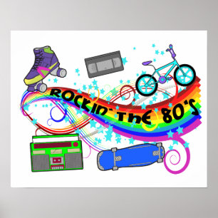 Póster Rockin o anos 80