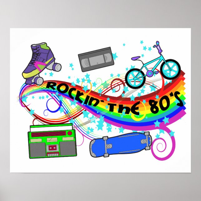Póster Rockin Os anos 80 (Frente)