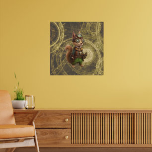 Poster Rocky Arte Digital Steampunk Squirrel