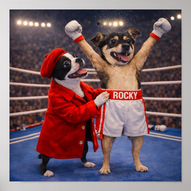 Poster "Rocky e Adrian" (Frente)