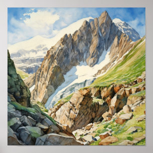 Poster Rocky Mountain National Park Watercolor