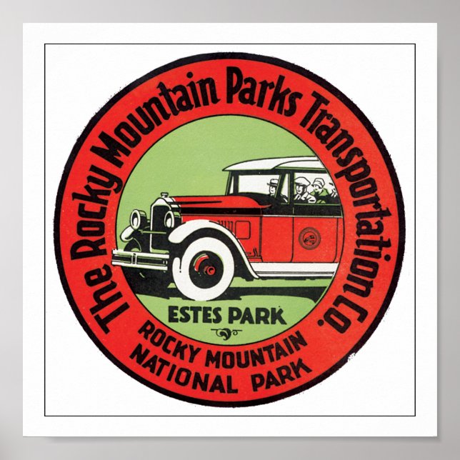 Poster Rocky Mountain Parks Transportation (Frente)
