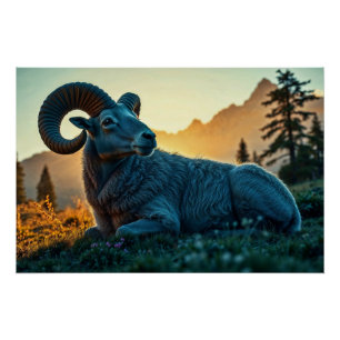 Póster Rocky Mountain Sheep
