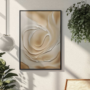 Poster "Roda De Areia No Sol" Abstrato de bege