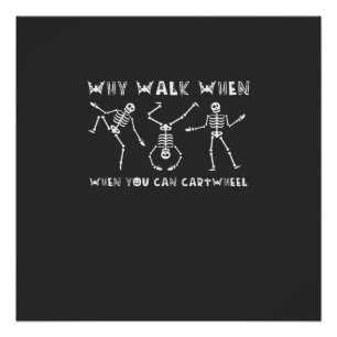 Póster Roda de Cartaz Skeleton Halloween