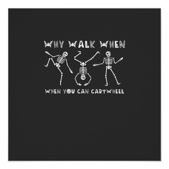 Póster Roda de Cartaz Skeleton Halloween (Frente)