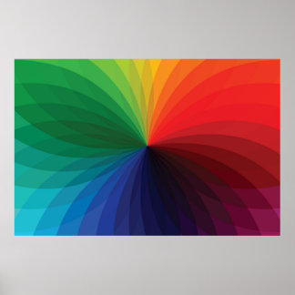 Póster Roda de gradiente de cor