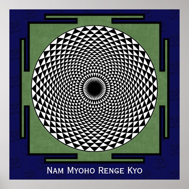 Póster Roda de meditação de flores de lótus (Frente)