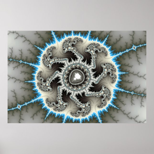 Póster Roda-de-Pele - Arte Fractal (Frente)