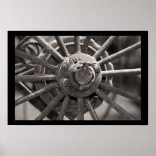 Póster Roda de vagão antiquado