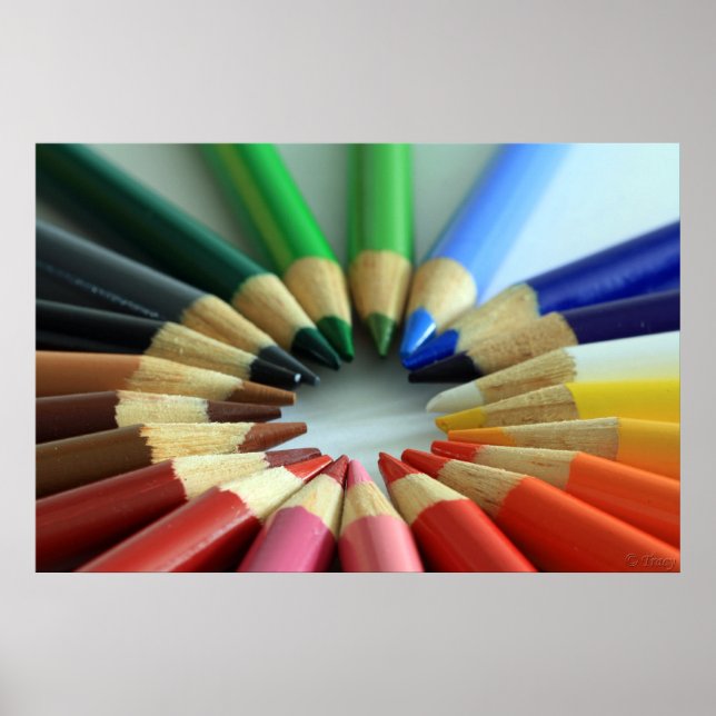 Poster Roda do Gráfico de Cores (Frente)