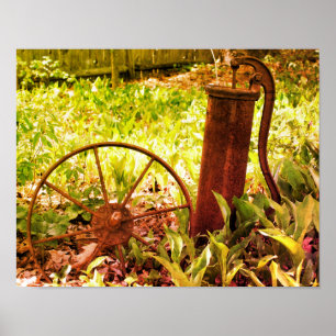 Poster Roda E Bomba Enrugada Do Jardim Flor